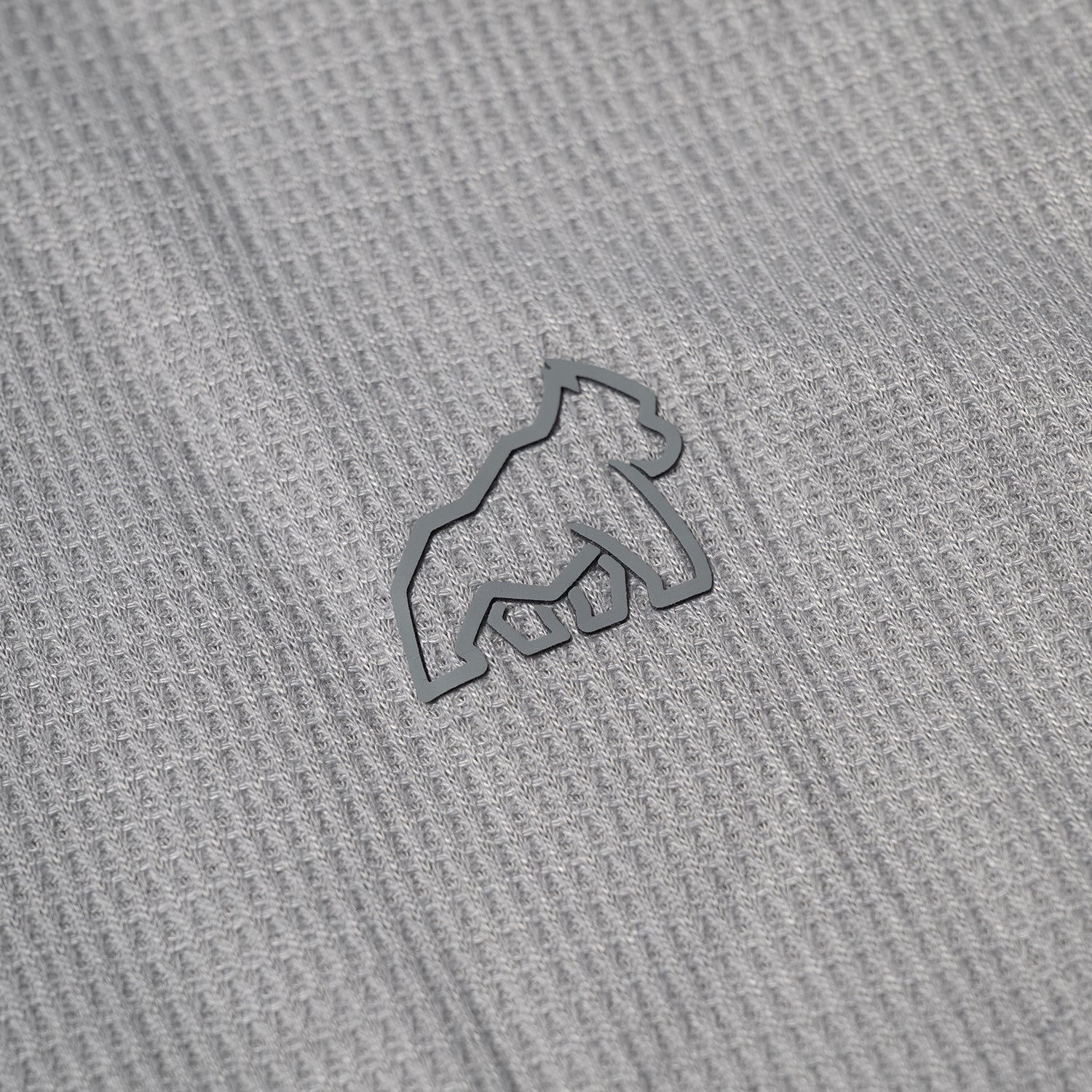 Gray Signature Waffle Knit Hoodie