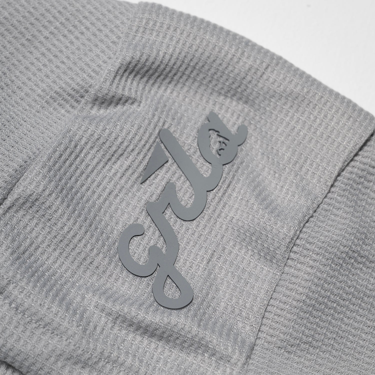 Gray Signature Waffle Knit Hoodie