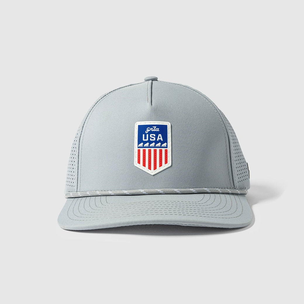 USA Patch Hat Grey