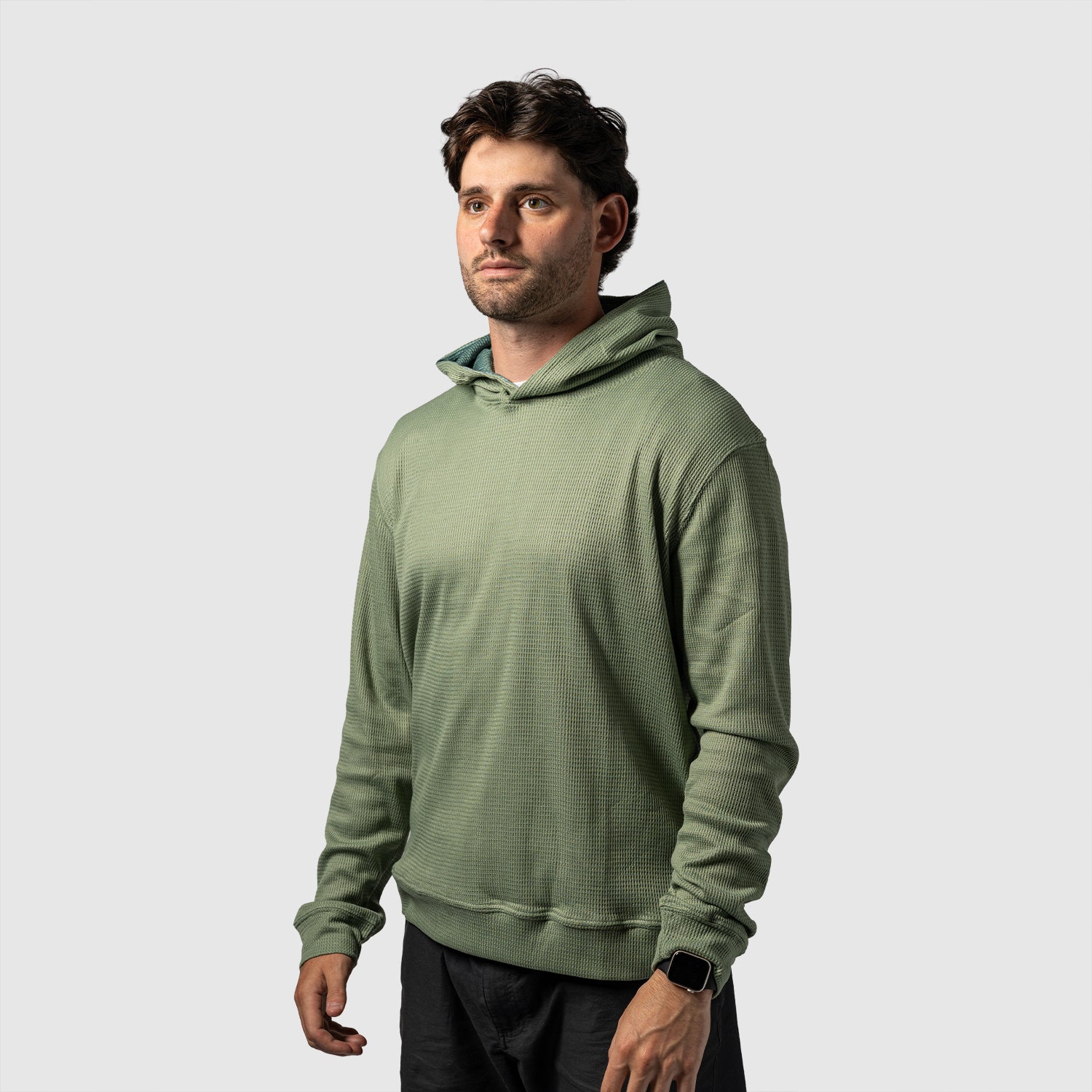 Signature Waffle Hoodie - Olive