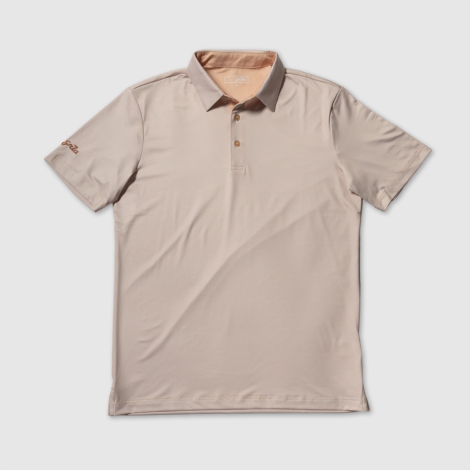 Creamsicle Striped Performance Polo