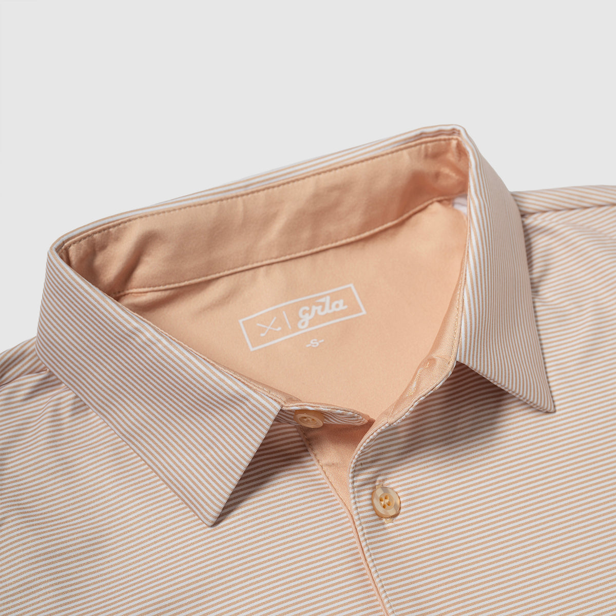 Creamsicle Striped Performance Polo