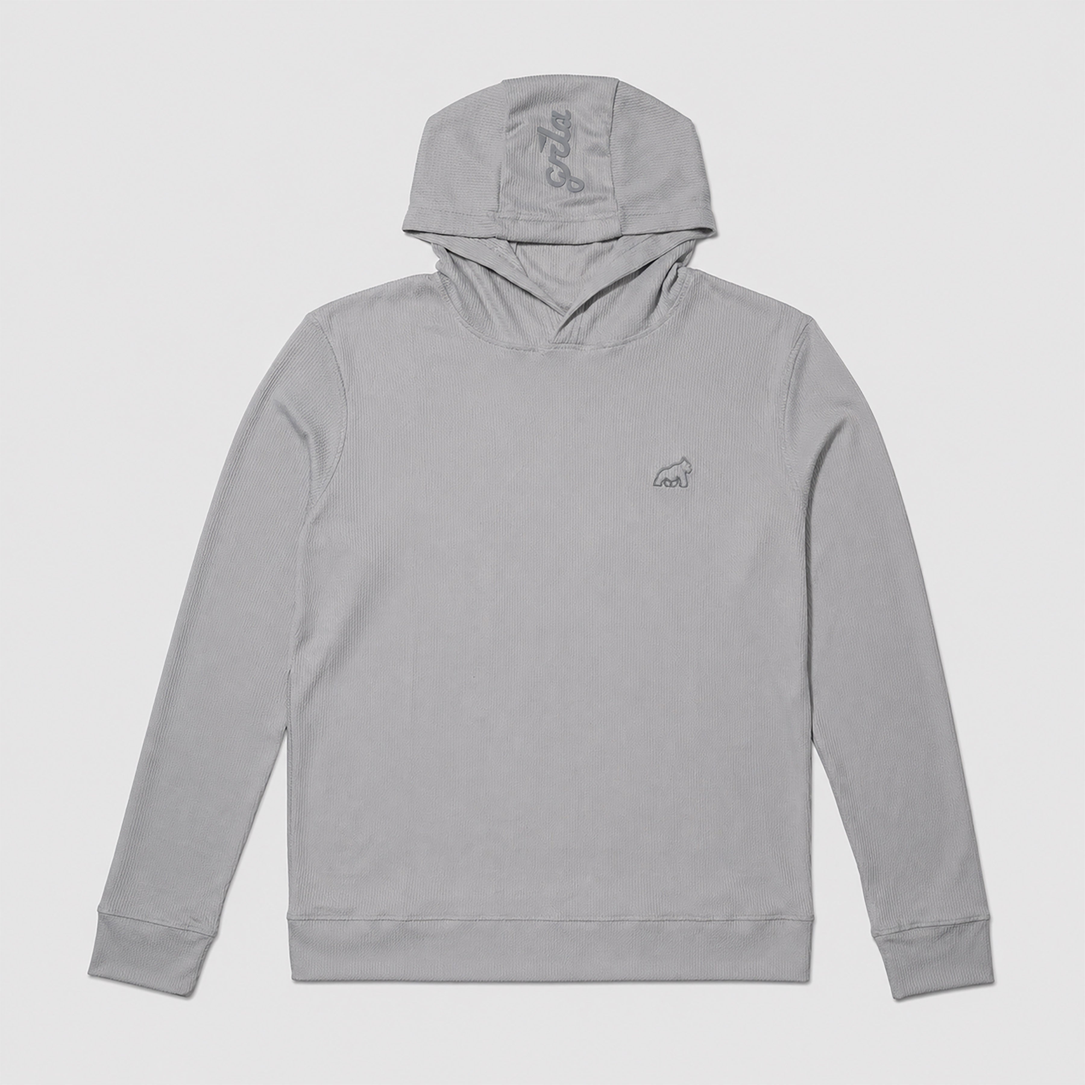 Gray Signature Waffle Knit Hoodie