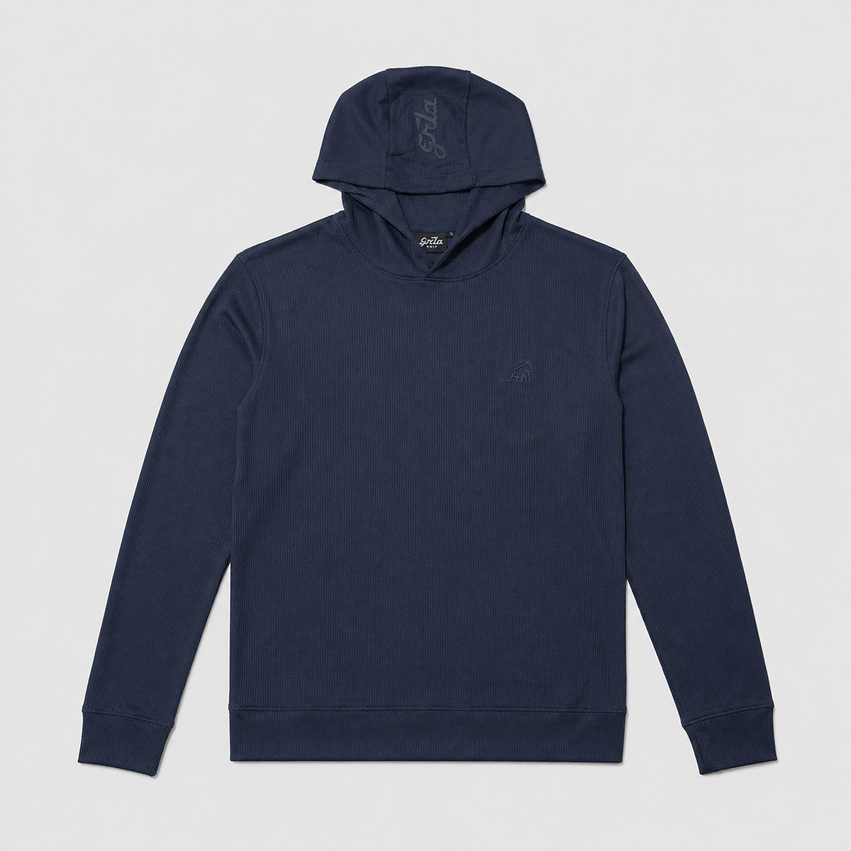 Navy Signature Waffle Knit Hoodie – Guerrilla Golf