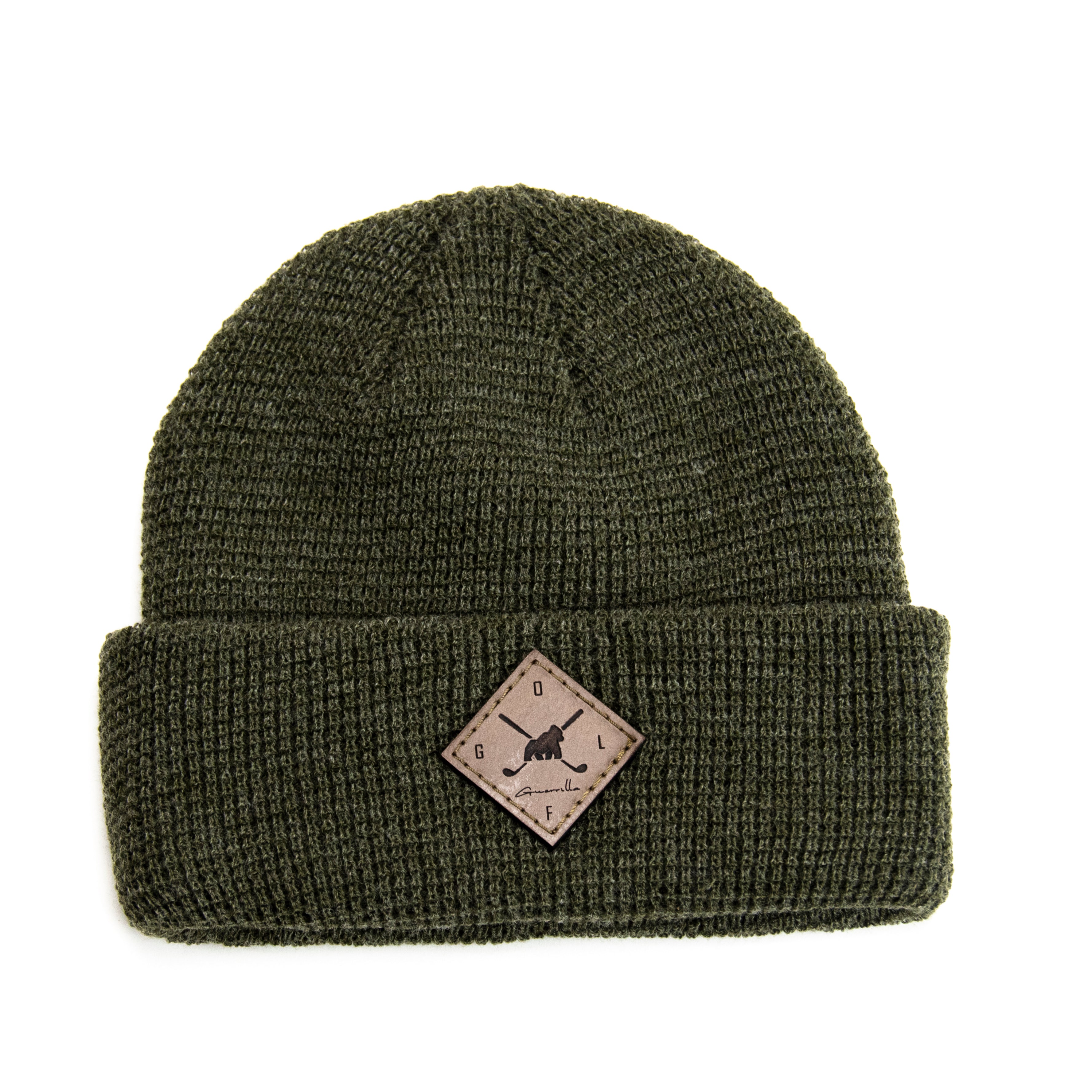 knitted winter hat diamond patch