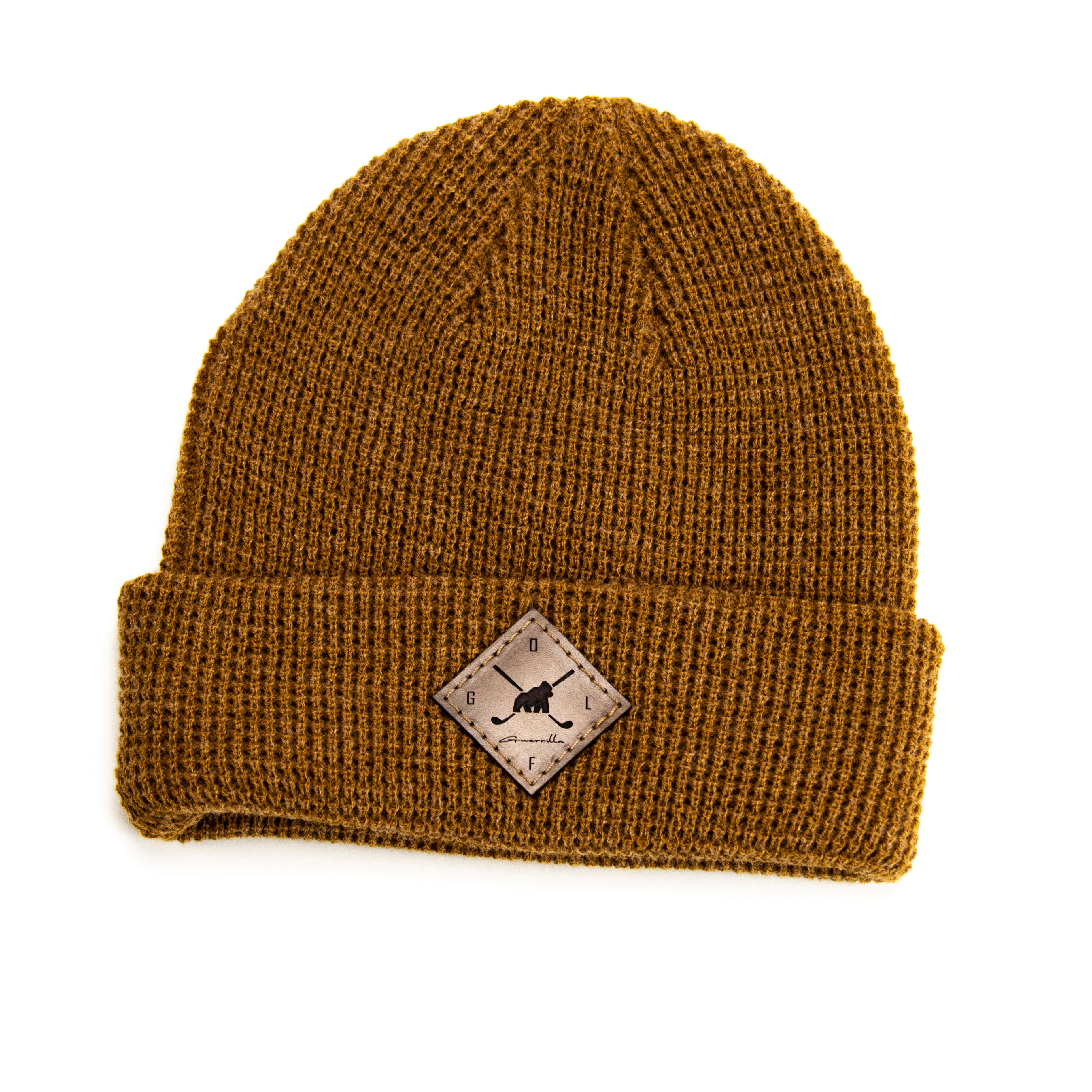 knitted winter hat diamond patch